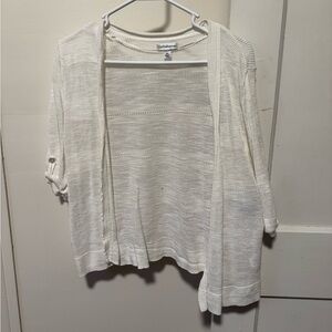 Croft & Barrow Cream Open-Front Cardigan